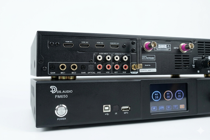 Amplifier DS audio FM650 – 3 IN 1 ( Kèm Micro Không Dây ) Amplifier DS audio FM650 – 3 IN 1 ( Kèm Micro Không Dây )